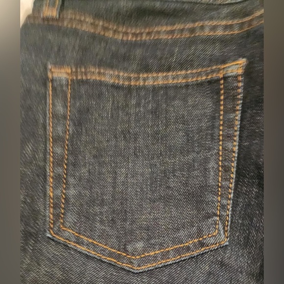 J. CREW Darkwash Lowrise Some Stretch Bootcut Size 28Rx32 Denim Blue Jeans EUC - Picture 3 of 7